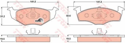 ZAPATAS HAMULC. VW GOLF 3 93-97  