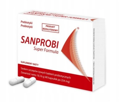Sanprobi Super Formula Prebiotyk Probiotyk Bifidobacterium Lactis 40 Kaps