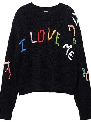 DESIGUAL sweter LOVE ME L 40