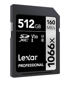 Lexar SDXC Professional 512GB 160MB/s U3 V60 1066x