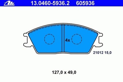 КОЛОДКИ HAM. ПЕРЕД HYUNDAI GETZ 2002-, ACCENT 2000-