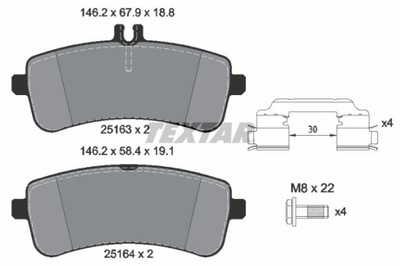 КОЛОДКИ ТОРМОЗНЫЕ DB ЗАД AMG/KLASA S W222/C217/A217 4,0-6,0 13- 2516302