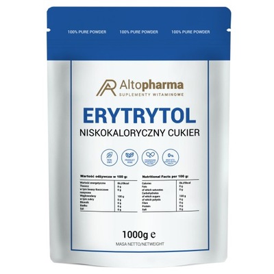 ERYTRYTOL NISKOKALORYCZNY CUKIER ERYTROL 1KG WEGE