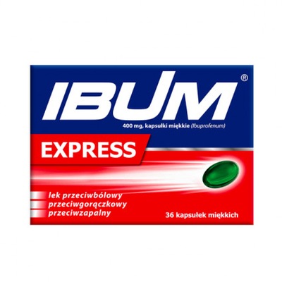 Ibum Express 400 mg 36kaps ibuprofen ból p/zapalny