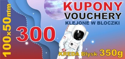VOUCHERY KUPONY Bony Bilety Kreda 350g 300szt
