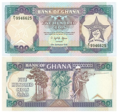 GHANA 500 CEDIS 1991 P-28c UNC