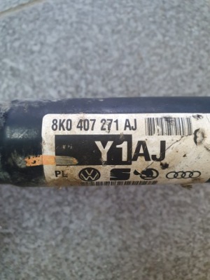Приводной вал левое  перед audi a4 b8 2.0 tdi 8k0407271aj фото №1