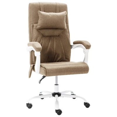 Krzesło biurowe z funkcją masażu, kolor taupe, obi