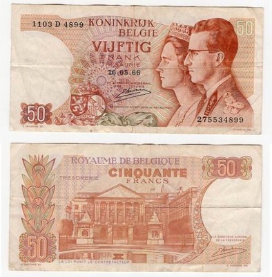 BELGIA 1966 50 FRANCS