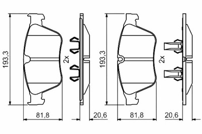 BOSCH ZAPATAS DE FRENADO PARTE DELANTERA MERCEDES M W164 6.2 01.06-12.11  