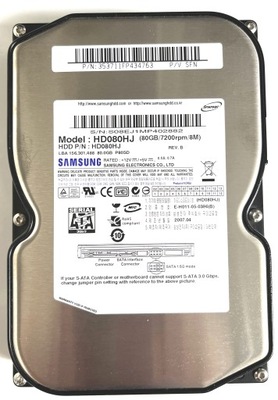 SAMSUNG HD080HJ REV B 80GB IDEALNY