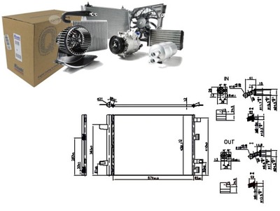 KONDENSATORIUS KONDICIONAVIMO DS DS 7 MERCEDES A V177 A W177 B SPORTS TOURER 