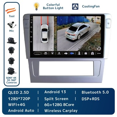 NAVEGACIÓN GPS PARA VW VOLKSWAGEN PASSAT B7 2004-2010 RADIO DE AUTOMÓVIL CARPLAY WIFI  