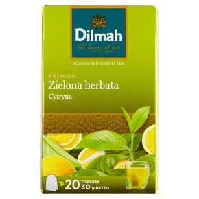 HERBATA DILMAH ZIELONA CYTRYNOWA 20 TOREBEK x1,5 G