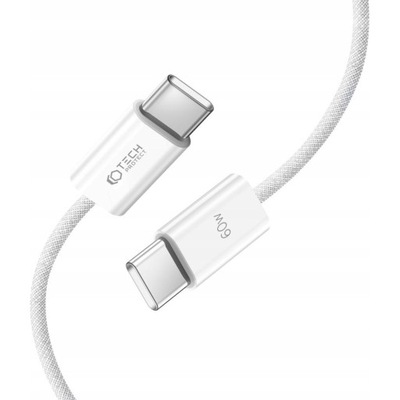 Mocny kabel Tech Protect USB-C do USB-C, 25cm, 3A 60W PowerDelivery przewód