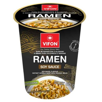 Ramen-o smaku sos sojowy z wakame Vifon 60g