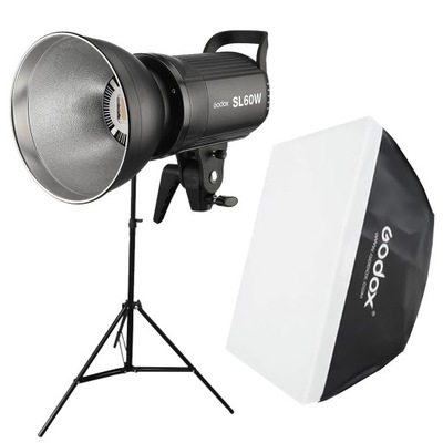 Lampa studyjna Godox 60SL 60W z Softbox'em 60x60cm