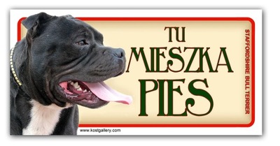 STAFFORDSHIRE BULL TERRIER tabliczka