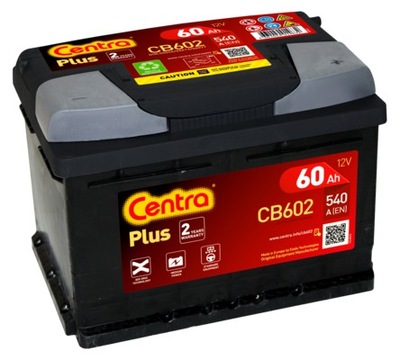 BATERÍA CENTRA PLUS 60AH 540A CB602 NUEVO MODELO  