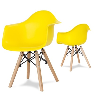 Krzesło dziecięce DAW krzesełko żółte 211K WF