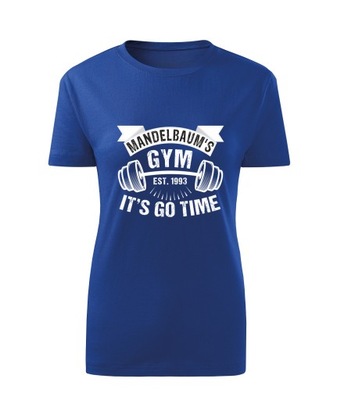 Koszulka T-shirt damska P6 ITS TIME THE GYM niebieska rozm XL