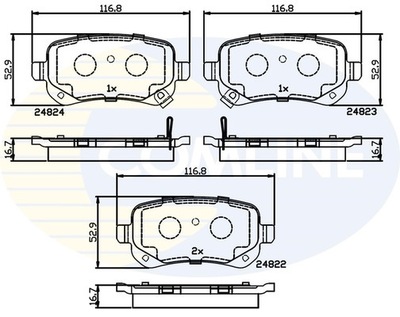 КОЛОДКИ ГАЛЬМІВНІ COMLINE /ЗАД/ (ODP.GDB430) CHRYSLER VOYAGER 07-/DODGE/FIAT