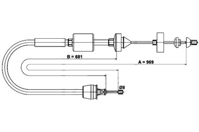 ATE CABLE CONJUNTO DE EMBRAGUE NISSAN KUBISTAR 1.2 (X76)  