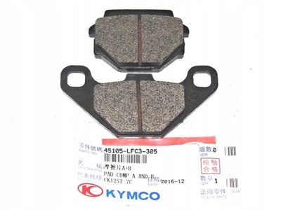 PADS BRAKE KYMCO AGILITY 125/CITY 125 REAR  