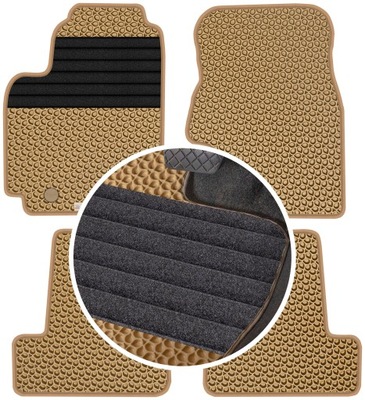 TOYOTA RAV4 II SUV 3D 00-03 ALFOMBRILLAS GOMA PARA COCHE EVA COLOR BEIGE  