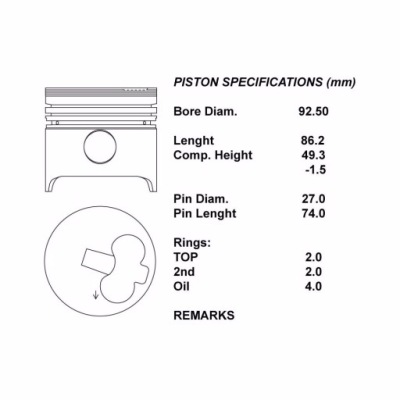 Iap quality parts 101-17061 поршень фото №1