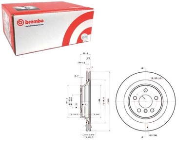 DISCOS DE FRENADO 2SZT. PARTE TRASERA BMW 1 F40 2 F45 2 GRAN CUPÉ F44 2 GRAN  