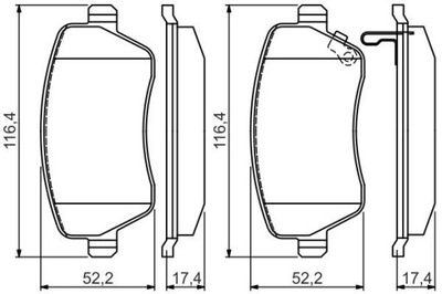 BOSCH 0 986 494 573 КОЛОДКИ ГАЛЬМІВНІ