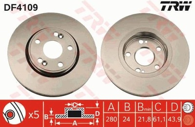 TRW DF4109 DISCO DE FRENADO  