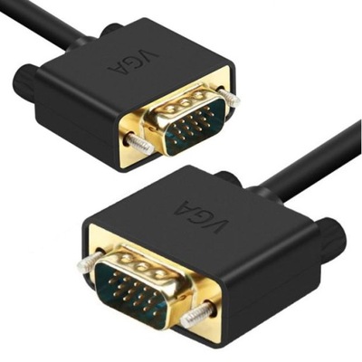 KABEL VGA GOLD do MONITORA D-SUB FULL HD MIEDŹ 2M