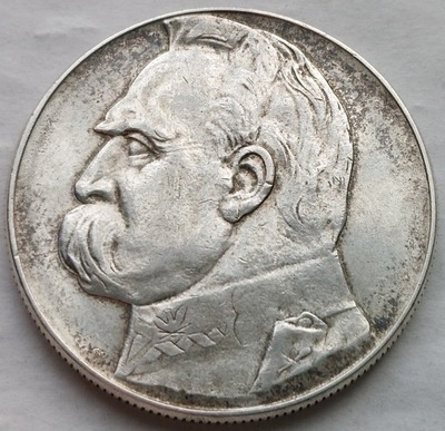 POLSKA - II RP : 10 złotych - JÓZEF PIŁSUDSKI - 1936 - srebro