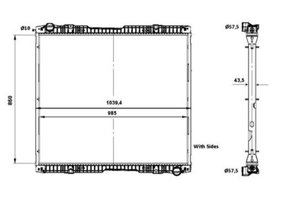 RADIATOR WATER SCANIA R 860X990X40  