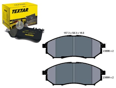 SET PADS BRAKE TEXTAR 41060AR090 4106 - milautoparts-fr.ukrlive.com