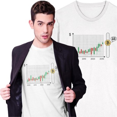 Bitcoin Koszulka BTC To The Moon Kryptowaluty