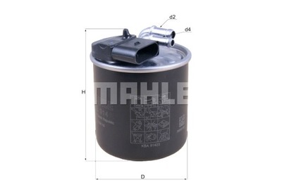 MAHLE ФІЛЬТР ПАЛИВА MB VW