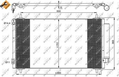 KONDENSATORIUS KONDICIONAVIMO CITROEN C8/PEUGEOT 807 02- NRF35935 