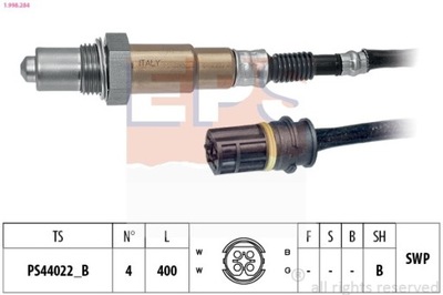 SONDA LAMBDA DB A CLASE W168 2,0 97- 1-998-284  