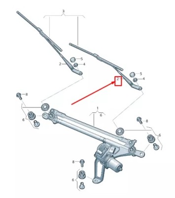Audi q5 fy передня частина left двірник arm rhd 80c9554071p9 80c955407 1p9 фото №1