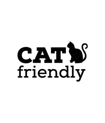 Naklejka kot, koty Cat Friendly | W2 |bez tła