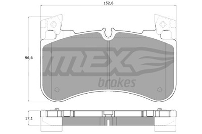 TOMEX BRAKES TRINKELĖS STABDŽIŲ LAND ROVER DISCOVERY V 17- PRIEK. 