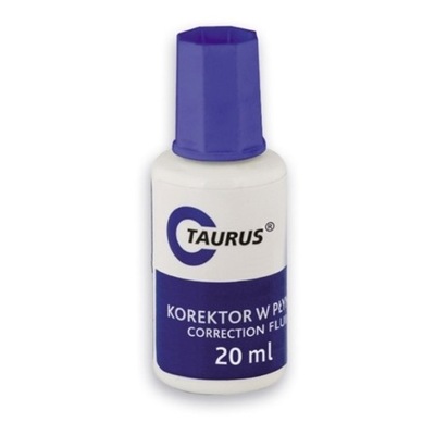 KOREKTOR W PŁYNIE Z GĄBKĄ 20ml TAURUS SZYBKOSCHNĄCY