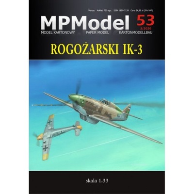 Samolot myśliwski Rogozarski IK-3, MPModel, 1:33
