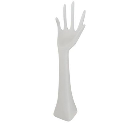 STOJAK NA BIŻUTERIĘ biały ozdobny dłoń 34 cm