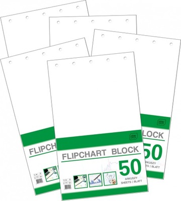Blok do flipchartów Interdruk 100-64cm 50 kart x5