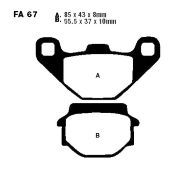 КОЛОДКИ ГАЛЬМІВНІ FA067HH APRILIA RX SX 125 2008-14