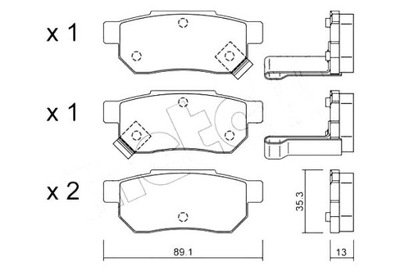 METELLI КОЛОДКИ ГАЛЬМІВНІ ROVER 200-400 90-99 ЗАДНІЙ